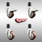 Service Caster 3 Inch 316SS Maroon Poly Swivel 1-7/8 Inch Stem Caster Lock Brake SCC, 2PK SS316TTLEX20S314-PPUB-MRN-2-S-2-178 - alternate 1